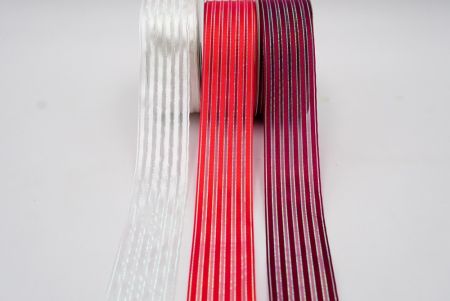 Metallic Stripe Sheer Ribbon_K1296N